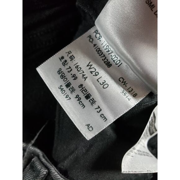 Levis 535 Jeans Size 29 Womens Black Denim Ladies Pants Mid Rise Skinny - Picture 5 of 15